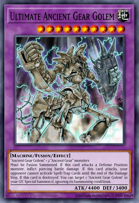 Ultimate Ancient Gear Golem trading card