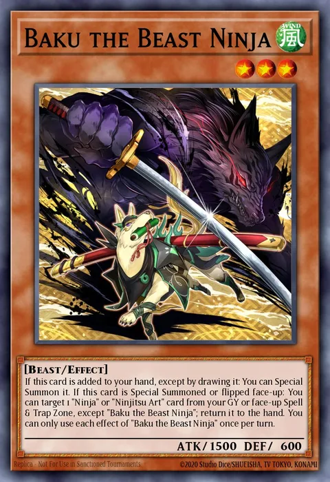 Baku the Beast Ninja trading card
