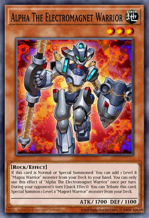 Alpha The Electromagnet Warrior trading card