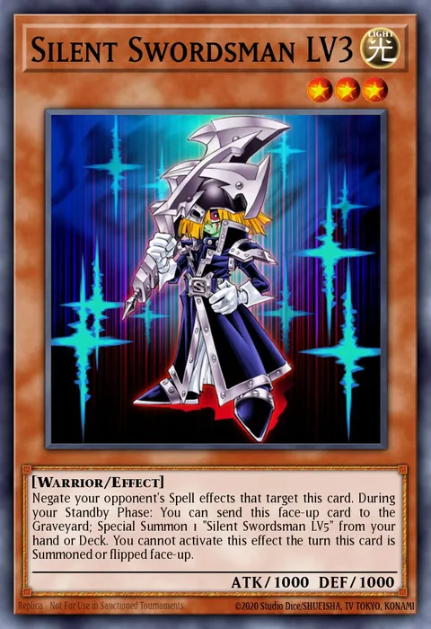 Silent Swordsman LV3 trading card