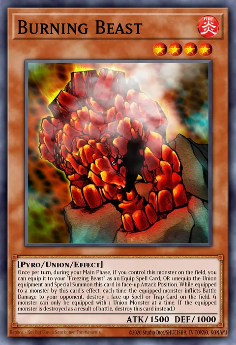 Burning Beast trading card