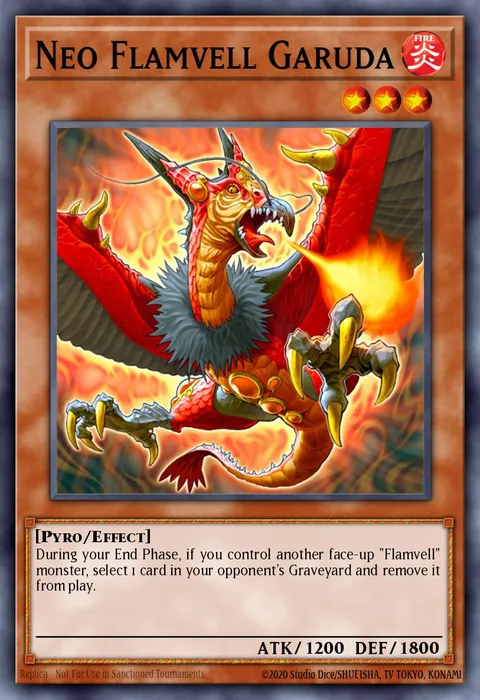 Neo Flamvell Garuda trading card