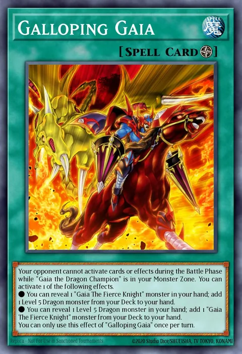 Galloping Gaia trading card