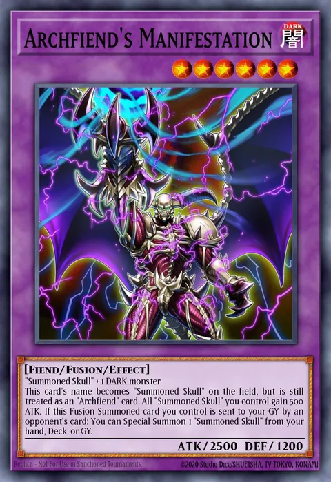 Archfiend's Manifestation trading card