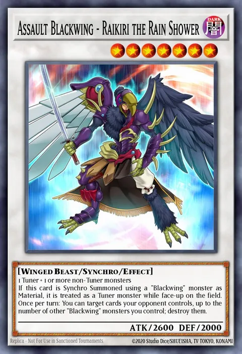 Assault Blackwing - Raikiri the Rain Shower trading card