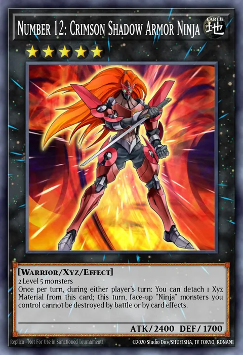 Number 12: Crimson Shadow Armor Ninja trading card