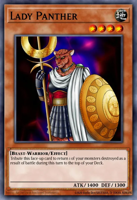 Lady Panther trading card