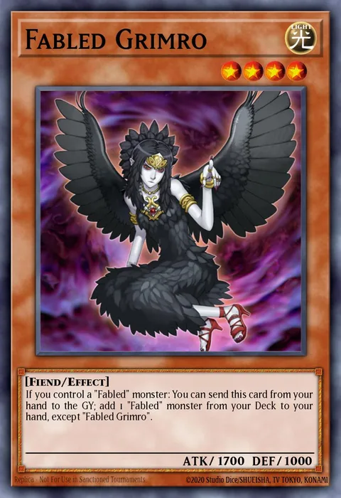 Fabled Grimro trading card
