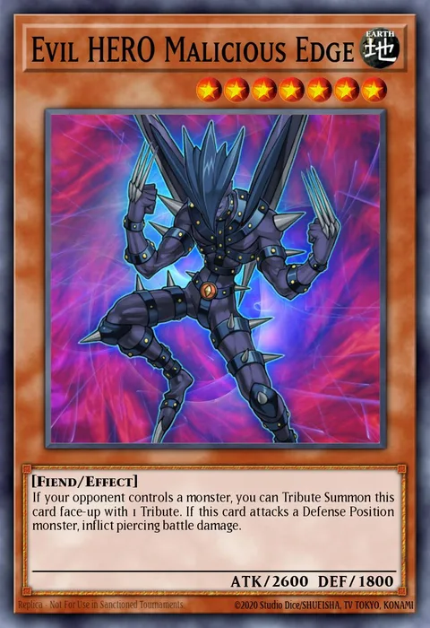 Evil HERO Malicious Edge trading card