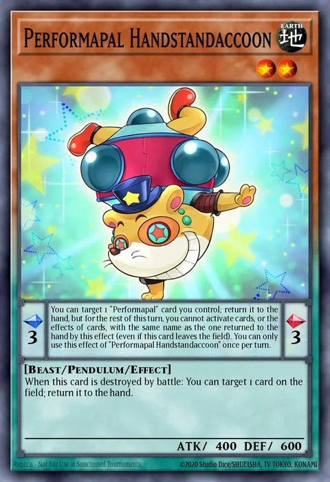Performapal Handstandaccoon trading card