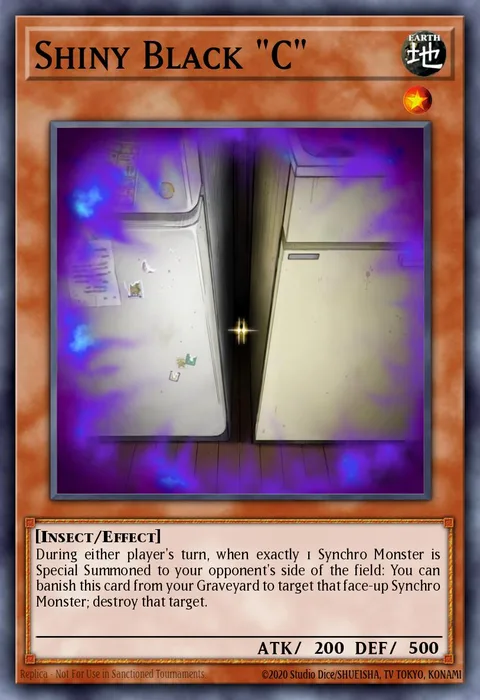 Shiny Black "C" trading card