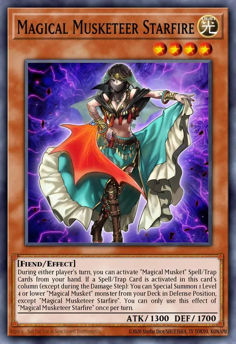 Magical Musketeer Starfire trading card