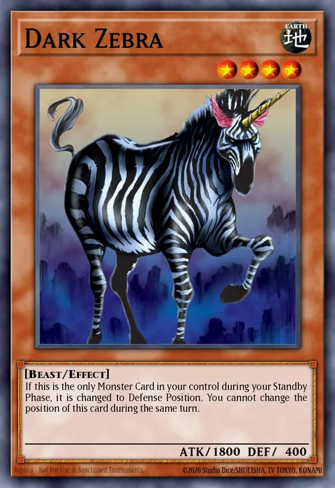 Dark Zebra trading card