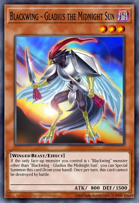 Blackwing - Gladius the Midnight Sun trading card