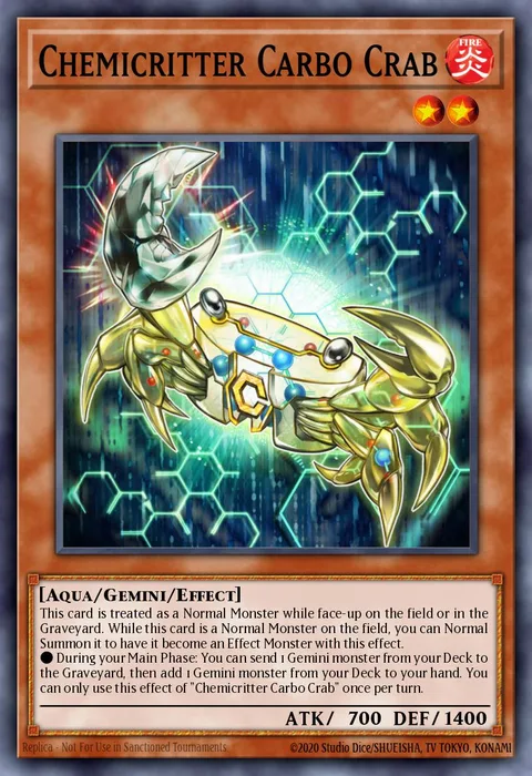 Chemicritter Carbo Crab trading card