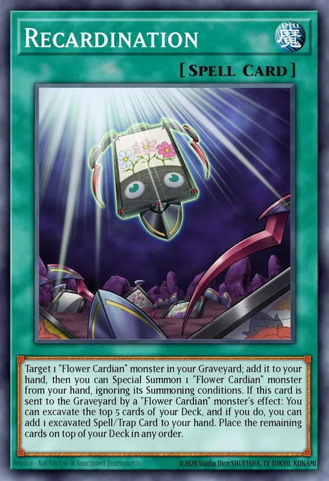 Recardination trading card