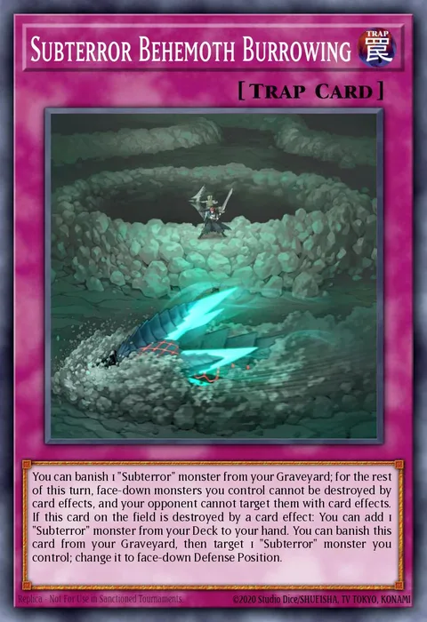 Subterror Behemoth Burrowing trading card