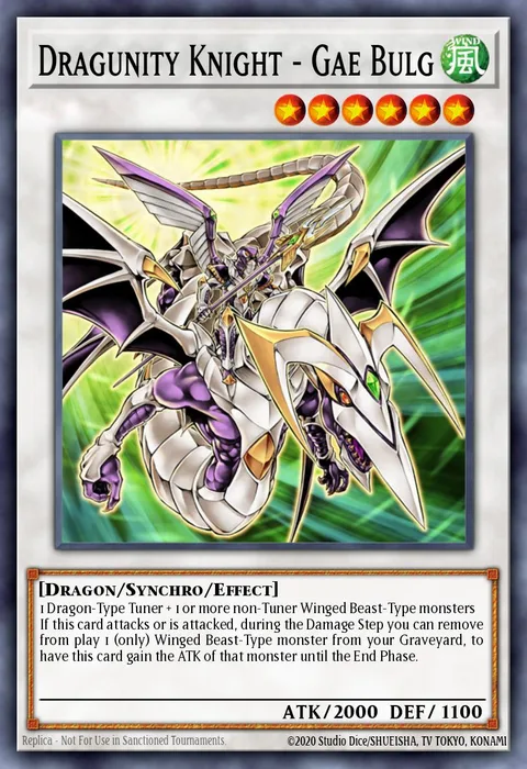 Dragunity Knight - Gae Bulg trading card