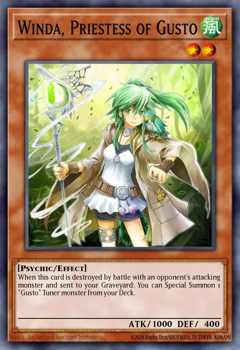 Winda, Priestess of Gusto trading card
