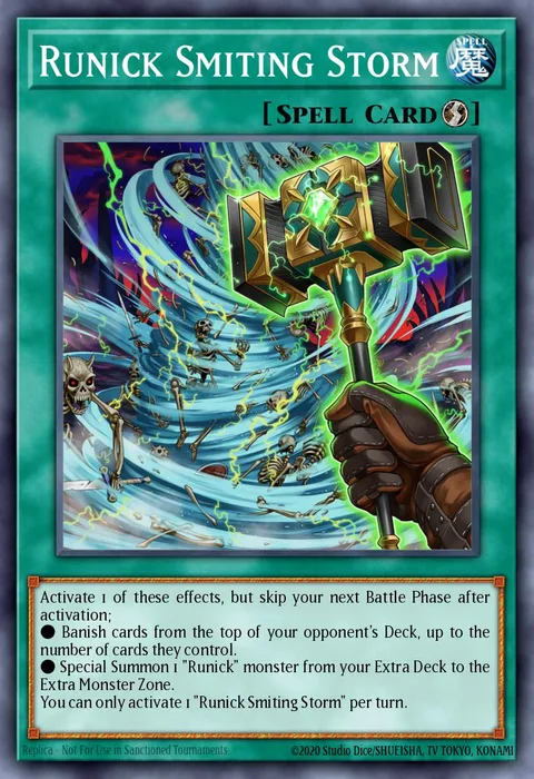 Runick Smiting Storm trading card