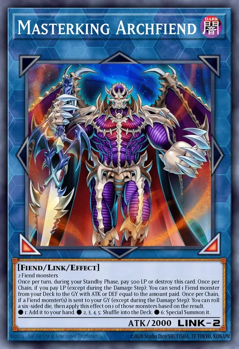 Masterking Archfiend trading card