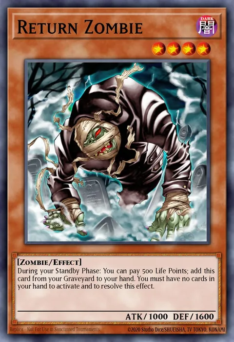 Return Zombie trading card