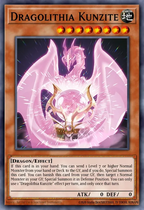 Dragolithia Kunzite trading card