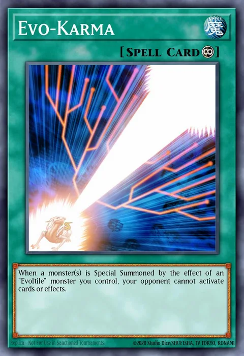 Evo-Karma trading card