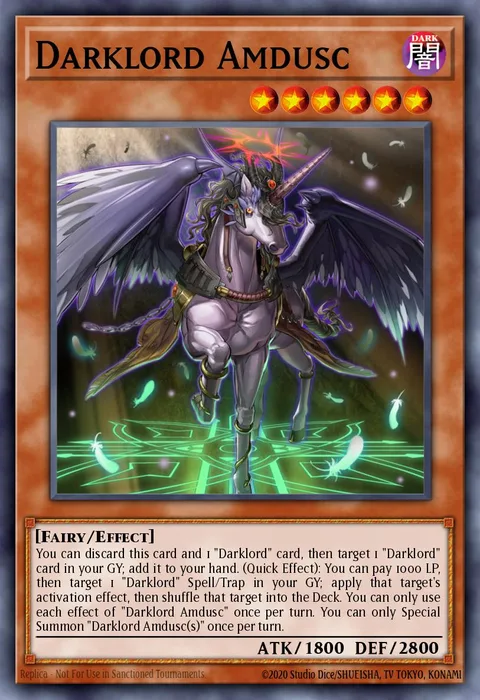 Darklord Amdusc trading card