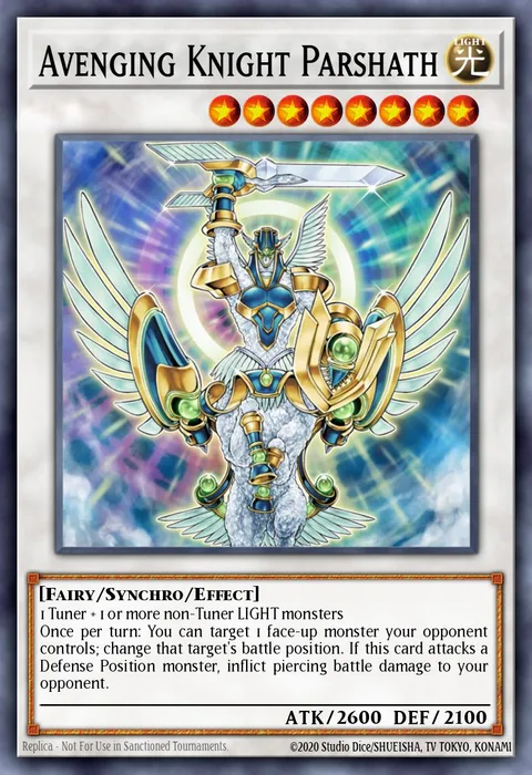 Avenging Knight Parshath trading card