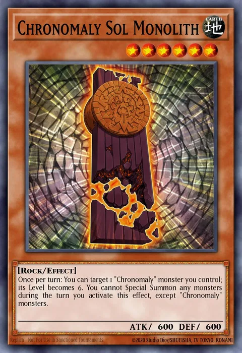 Chronomaly Sol Monolith trading card