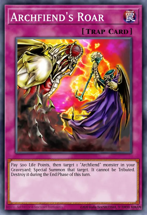Archfiend's Roar trading card