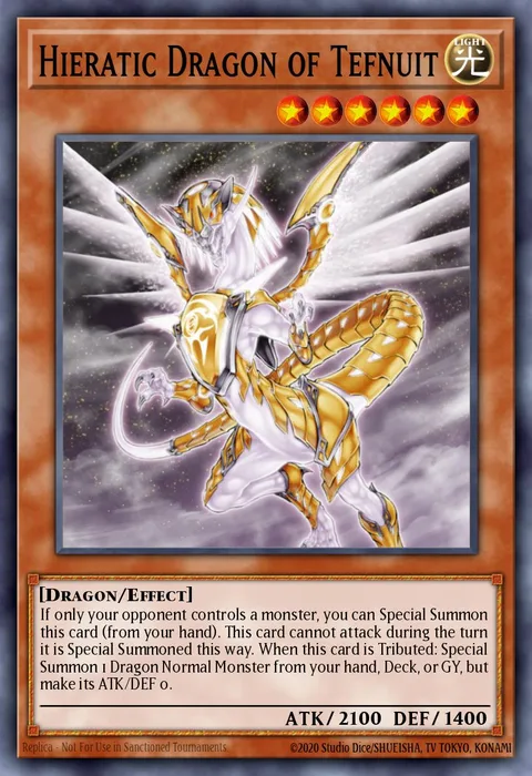 Hieratic Dragon of Tefnuit trading card