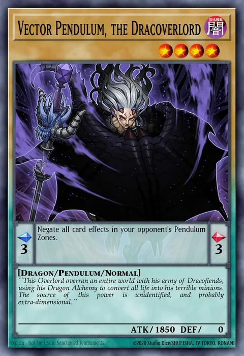 Vector Pendulum, the Dracoverlord trading card
