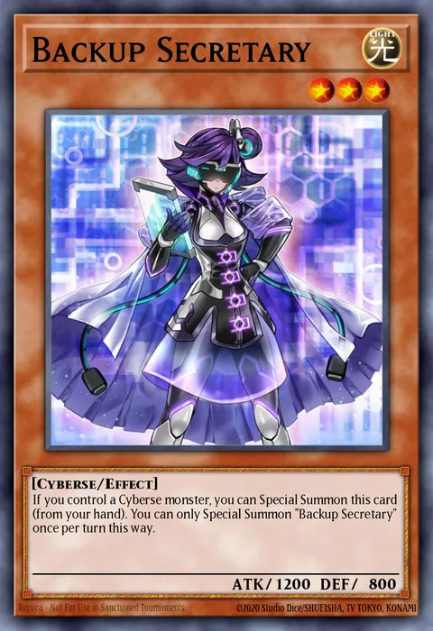 Backup Secretary trading card