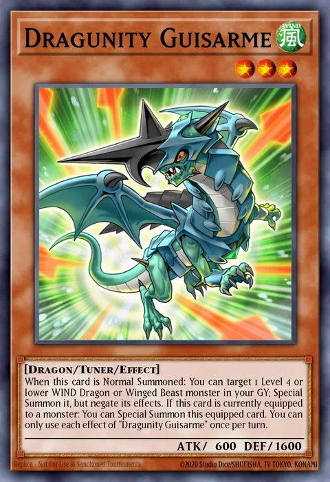 Dragunity Guisarme trading card