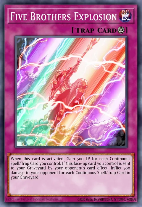 Five Brothers Explosion trading card