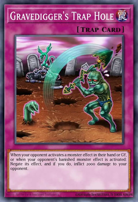 Gravedigger's Trap Hole trading card