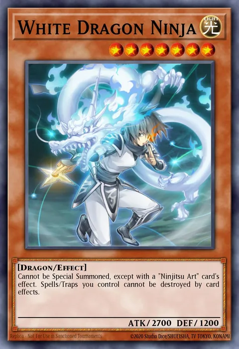 White Dragon Ninja trading card