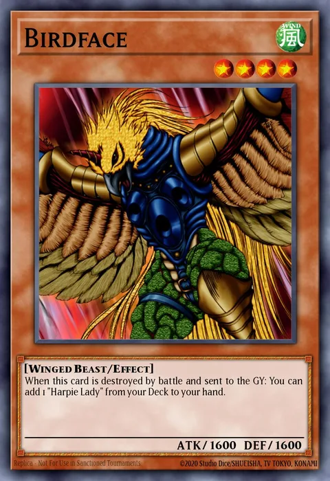 Birdface trading card