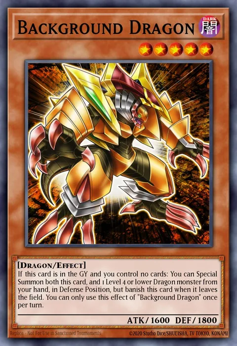 Background Dragon trading card
