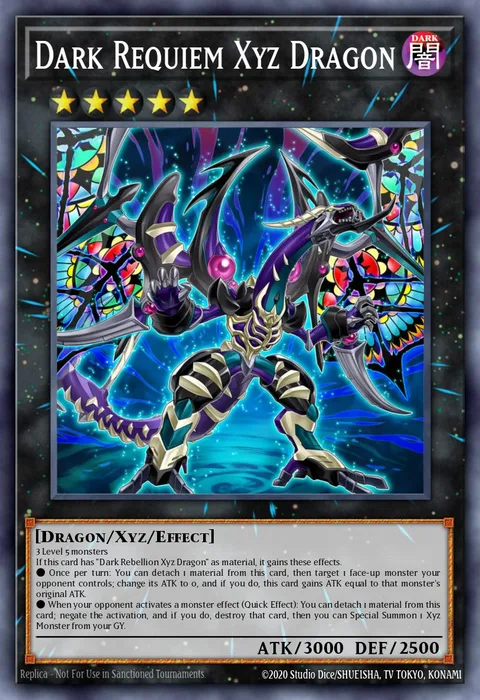 Dark Requiem Xyz Dragon trading card