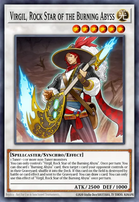Virgil, Rock Star of the Burning Abyss trading card