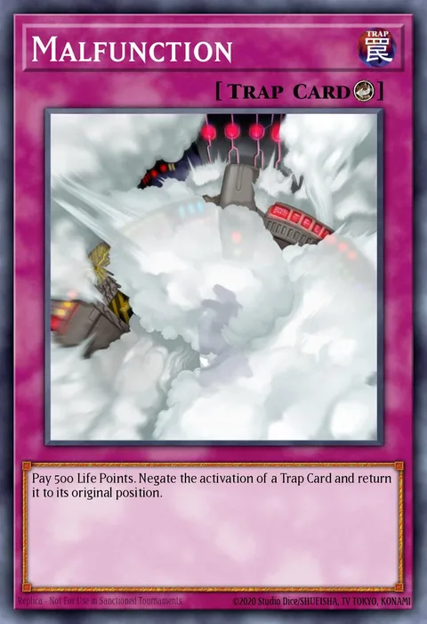Malfunction trading card
