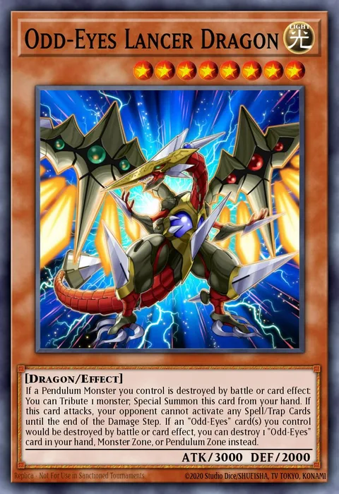 Odd-Eyes Lancer Dragon trading card