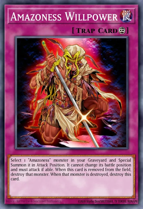 Amazoness Willpower trading card