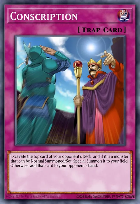 Conscription trading card
