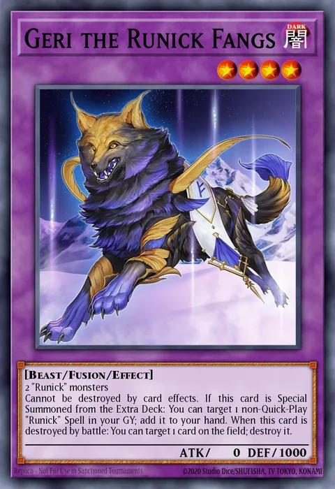 Geri the Runick Fangs trading card