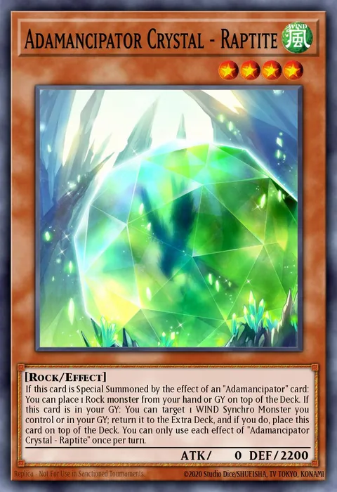 Adamancipator Crystal - Raptite trading card