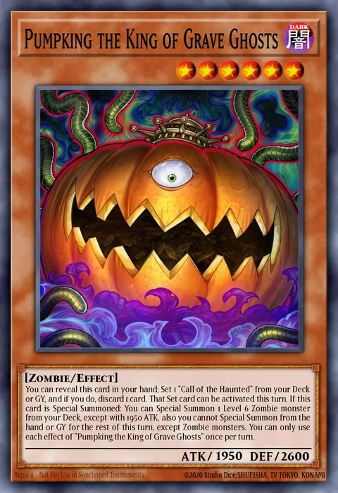 Pumpking the King of Grave Ghosts trading card